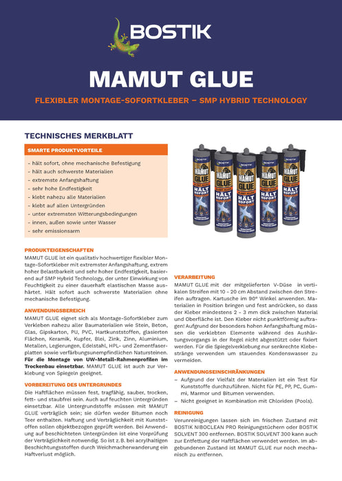 BOSTIK Mamut Glue Montage-Sofortkleber, weiß
