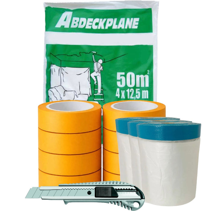 Maler-Abdeckband Set S 13-teilig