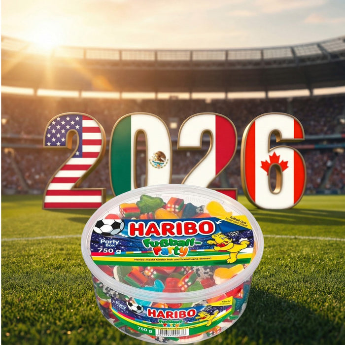 PRÄMIE HARIBO Fussball Party Box 750g. Ab 99,-€ Nettowarenwert